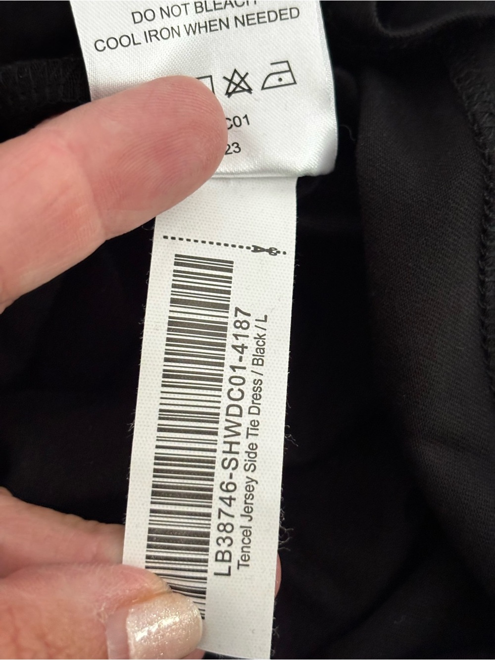 Quince Tencel Jersey Side Tie Midi Dress Black Large NWT Square Neck - Picture 11 of 13